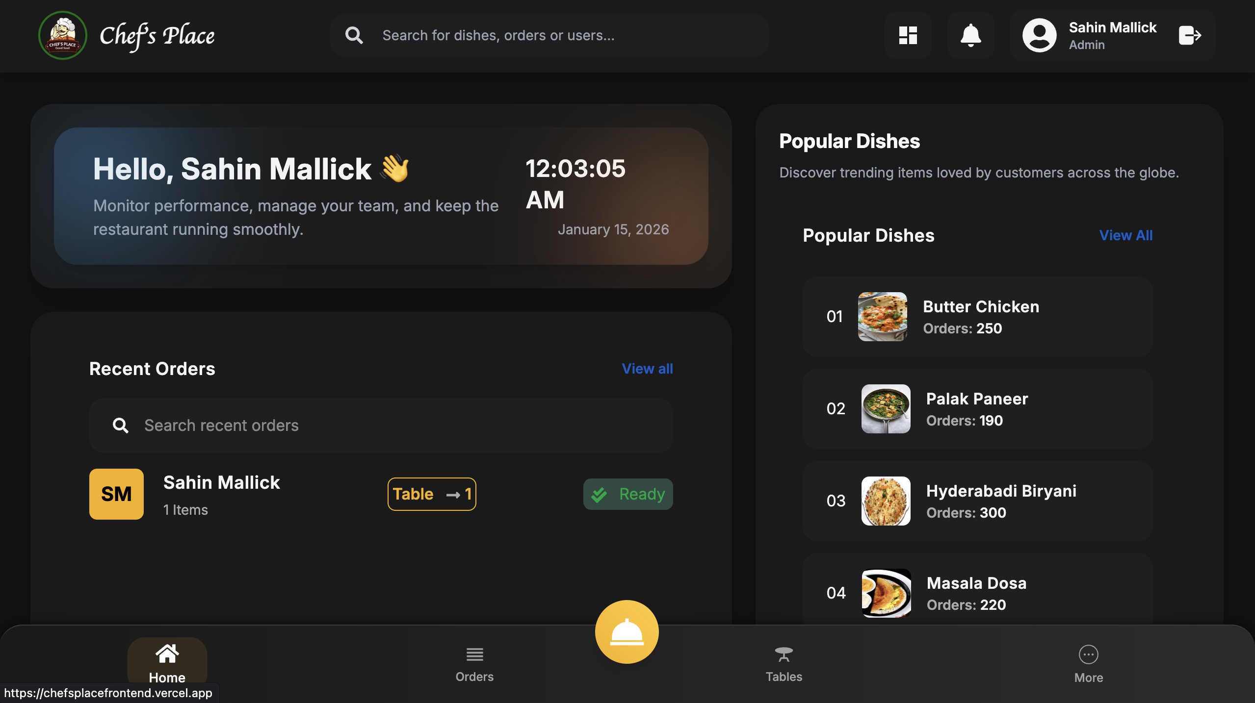 Chef's Place - Restaurant POS Software